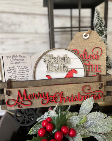 Interchangeable Wagon Vintage Christmas Inserts